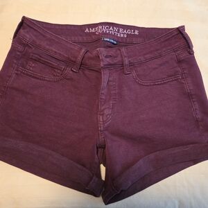 American Eagle Outfitters Women's Burgundy Shorts